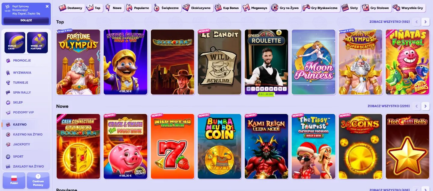 Kolekcja automatów SpinBara Kasyno Kolekcja automatów SpinBara Kasyno